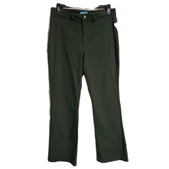 NWT Women's Draper James Green Welt Pocket Bootcut Pants Jeans Size 14 - Picture 1 of 12